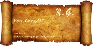 Man Gergő névjegykártya