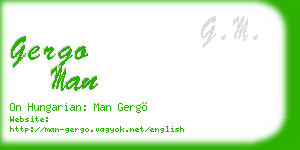 gergo man business card