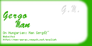 gergo man business card